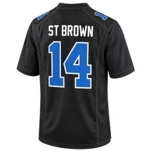 Detroit Lions Amon-Ra St Brown Black Alternate Jersey – Elite WR Style