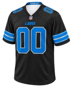 Detroit Lions Black Alternate Custom Jersey – Bold Style Edition