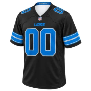 Detroit Lions Black Alternate Custom Jersey – Bold Style Edition