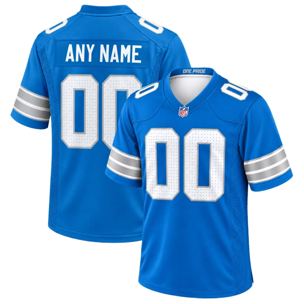 Detroit Lions Home Blue Football Jersey – Custom Fan Edition