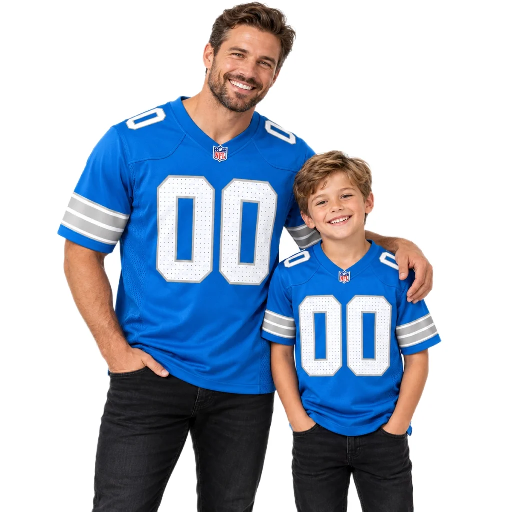 Detroit Lions Home Blue Football Jersey – Custom Fan Edition