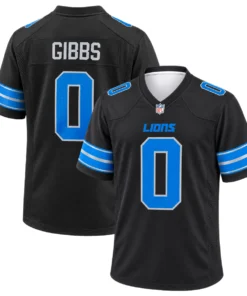 Detroit Lions Jahmyr Gibbs Black Jersey – Team Pride