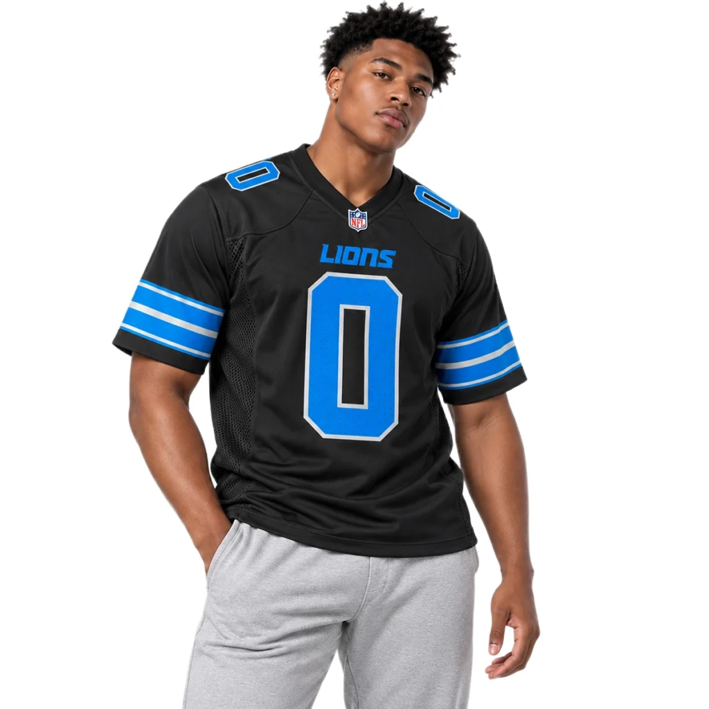 Detroit Lions Jahmyr Gibbs Black Jersey – Team Pride