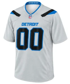 Detroit Lions Silver Custom Jersey – Bold 2026 Rivalries Game Day