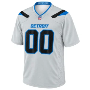 Detroit Lions Silver Custom Jersey – Bold 2026 Rivalries Game Day