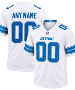 Detroit Lions White Custom Jersey – Elite Game Day Edition