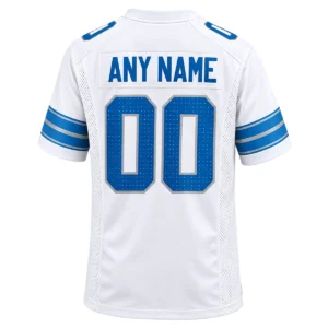 Detroit Lions White Custom Jersey – Elite Game Day Edition