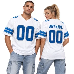 Detroit Lions White Custom Jersey – Elite Game Day Edition