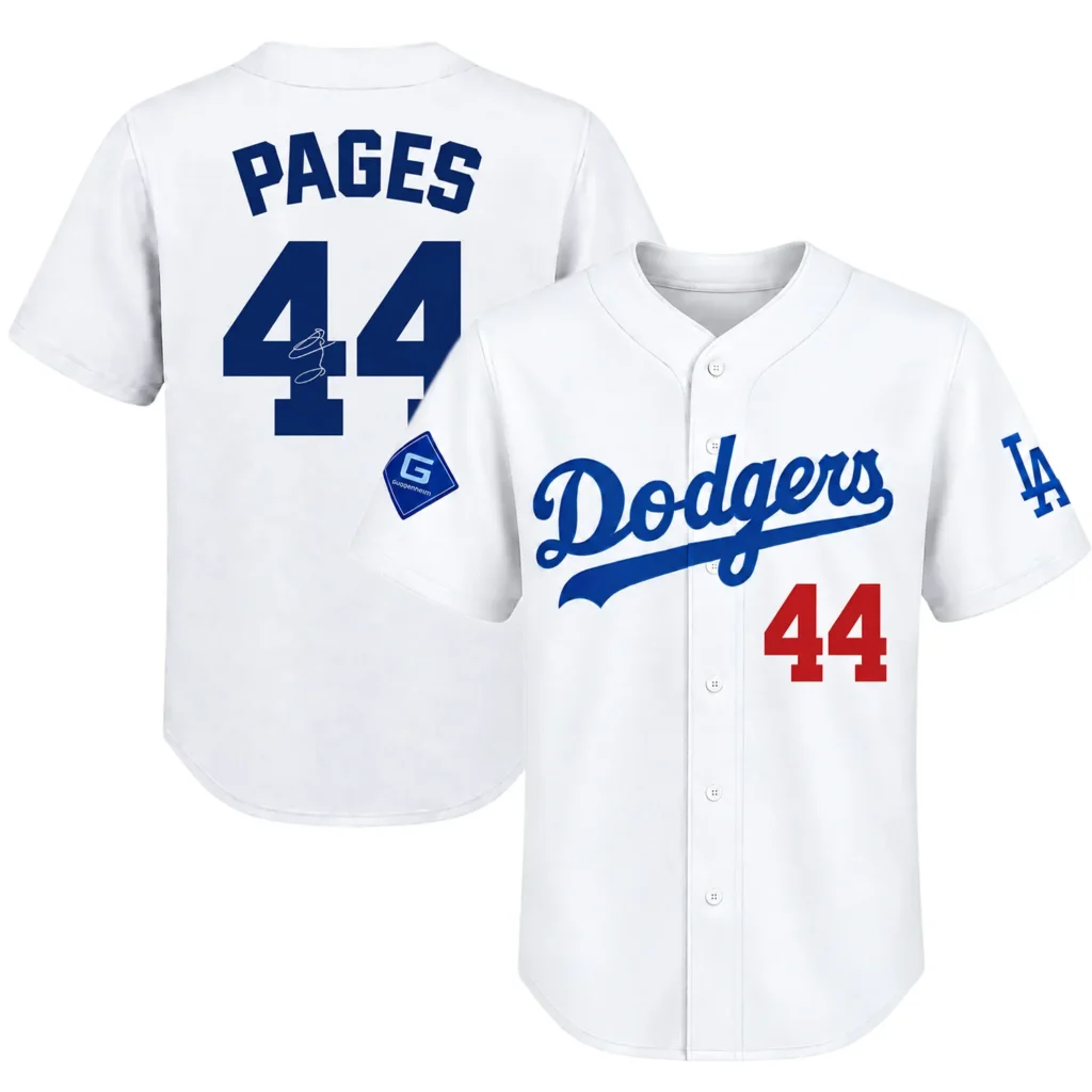 Dodgers Andy Pages White Jersey Big & Tall Bold Style