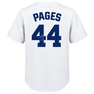 Dodgers Andy Pages White Jersey Big & Tall Bold Style
