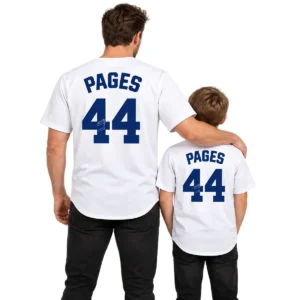 Dodgers Andy Pages White Jersey Big & Tall Bold Style