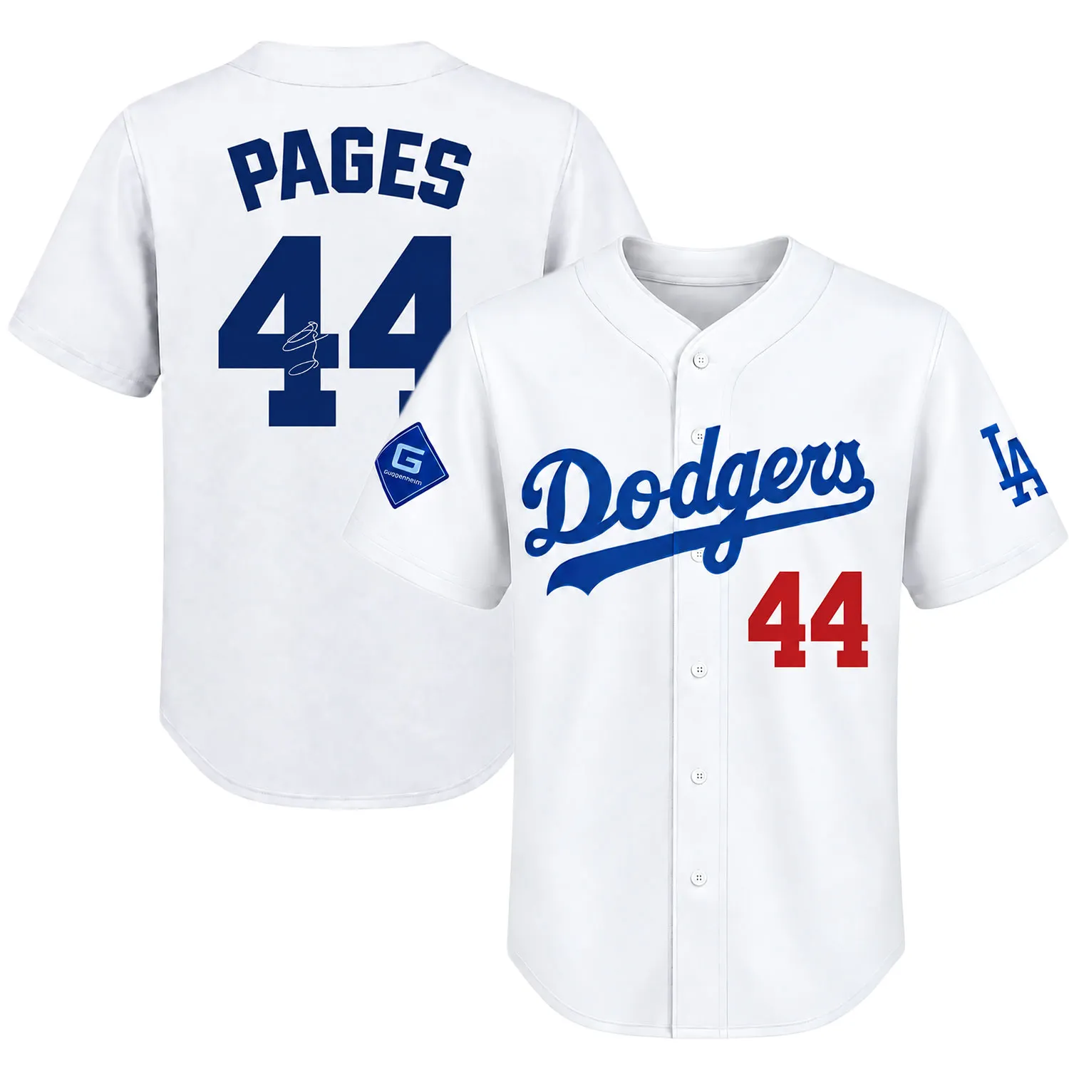 Dodgers Andy Pages White Jersey Big & Tall Bold Style