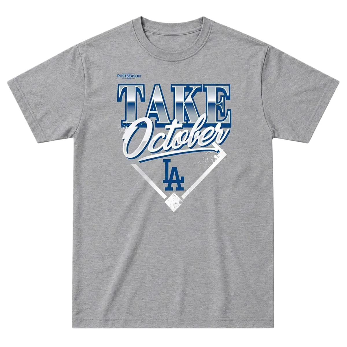 Dodgers Division Series Gray Tshirt - Bold 2026 MLB Champions Lock Room Fan Wear