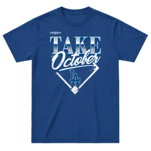 Dodgers Division Series Navy Tshirt - Bold 2026 MLB Champions Lock Room Fan Wear