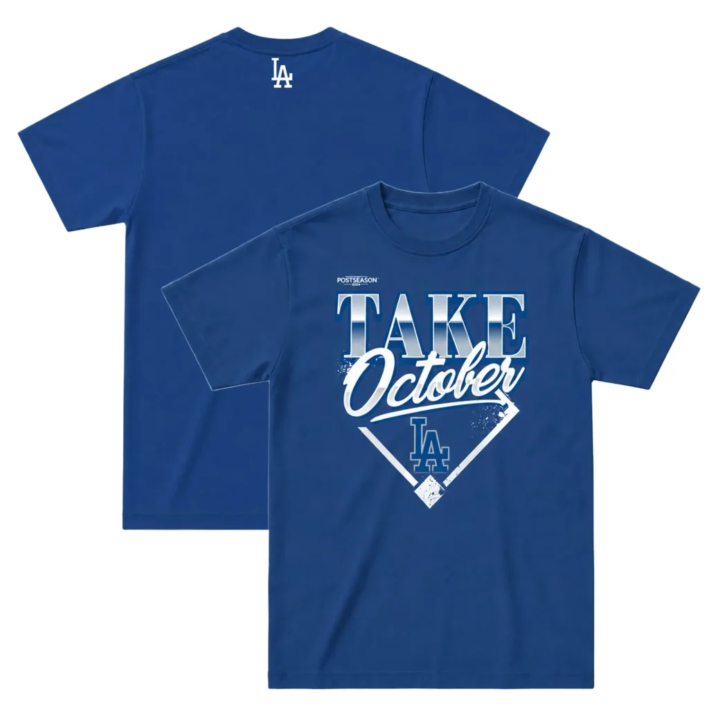Dodgers MLB Division Champions Navy Tshirt - Bold 2026 MLB Locker Room Fan Wear
