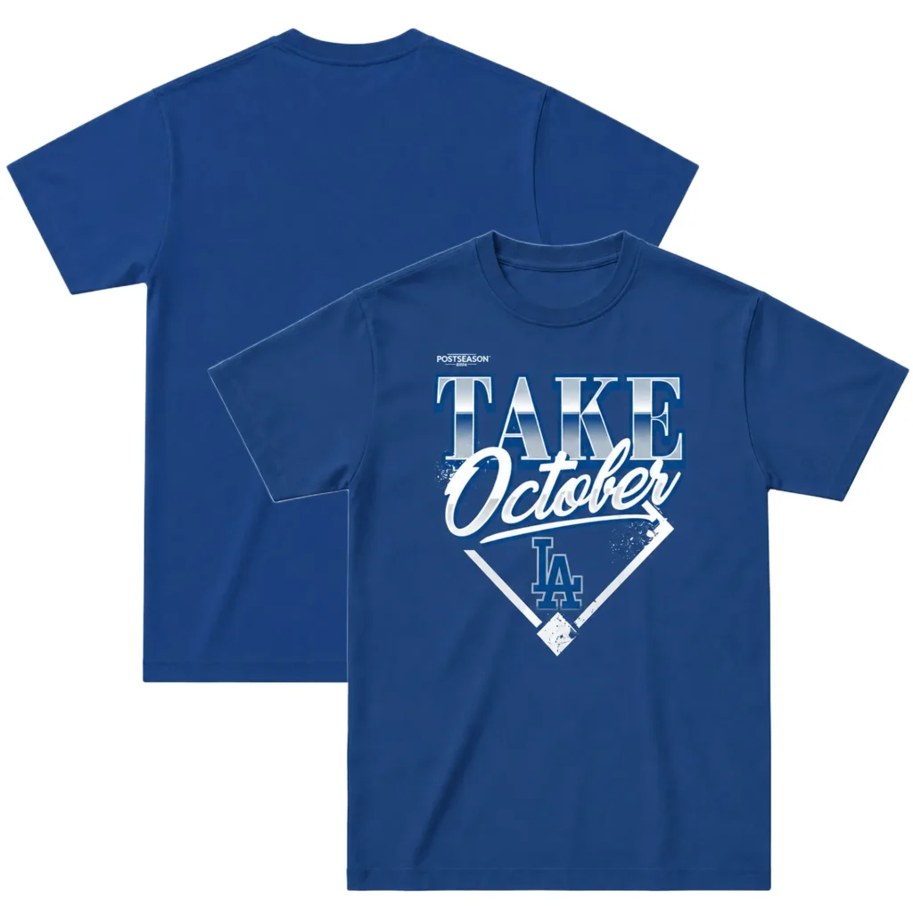 Dodgers MLB Division Series Navy Tshirt - Bold 2026 MLB Champions Locker Room Fan Wear