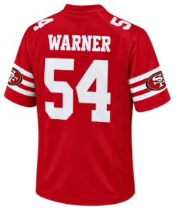 Fred Warner Jersey back with WARNER name and large white number 54
