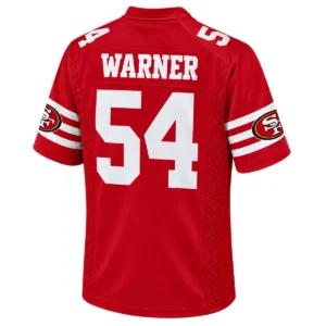 Fred Warner Jersey back with WARNER name and large white number 54