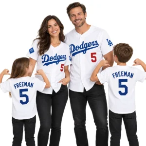 Freddie Freeman LA Dodgers Jersey Mens Bold Name and Numbers