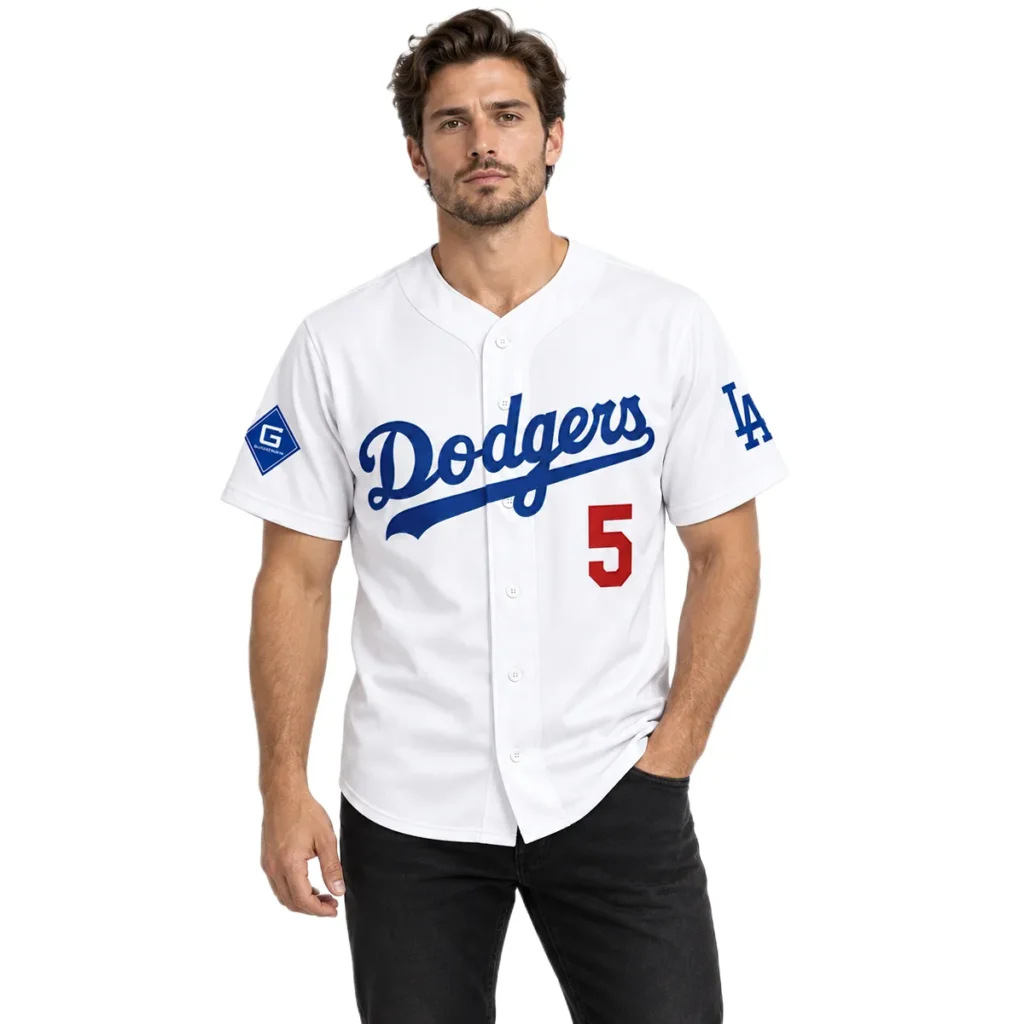Freddie Freeman LA Dodgers Jersey Mens Bold Name and Numbers