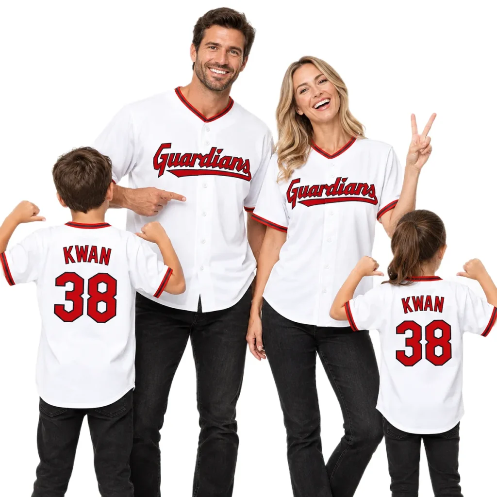 Guardians Steven Kwan Home Jersey Bold Name & Number