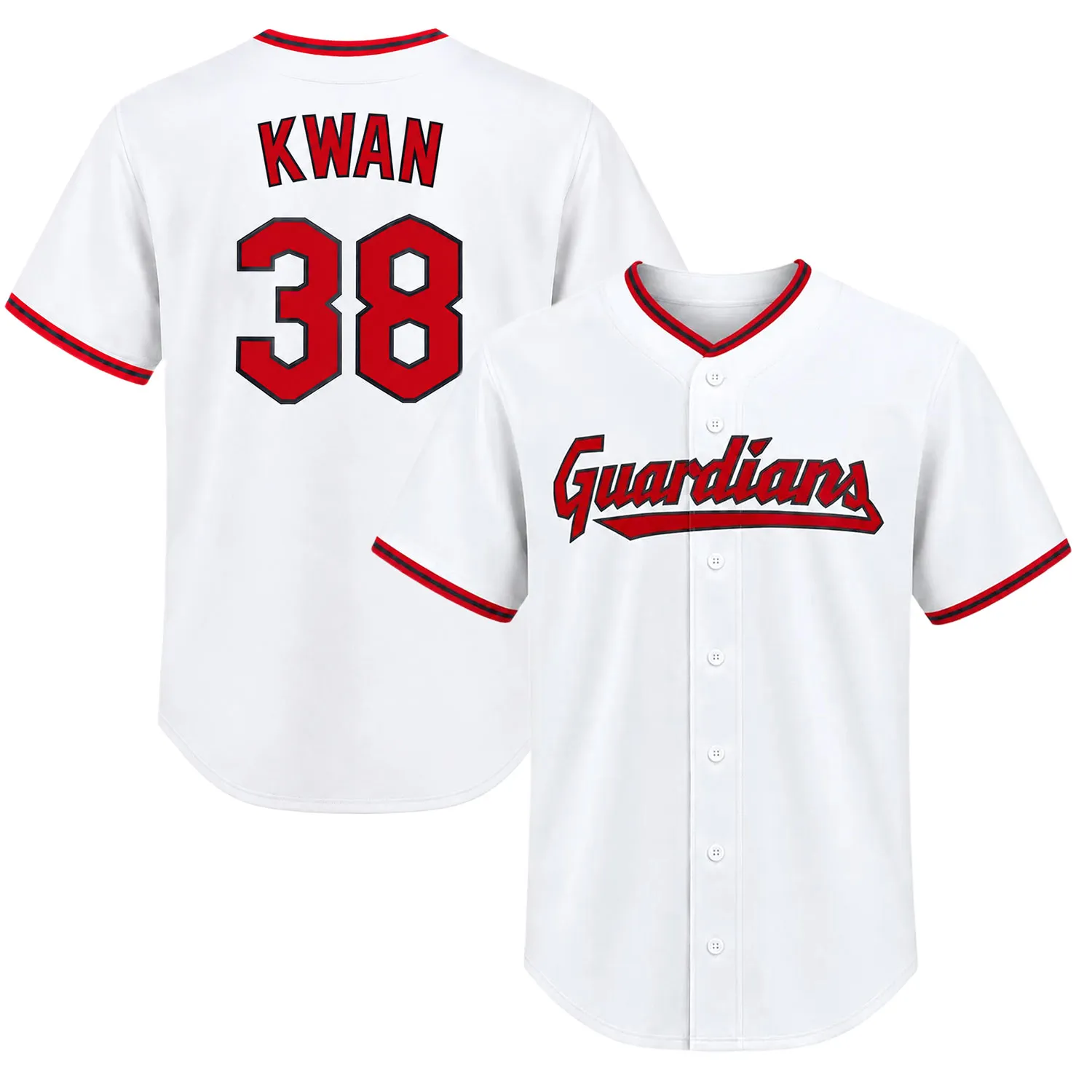 Guardians Steven Kwan Home Jersey Bold Name & Number