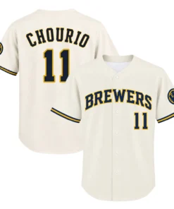 Jackson Chourio Brewers Cream Jersey 2026 Bold Fan Gear