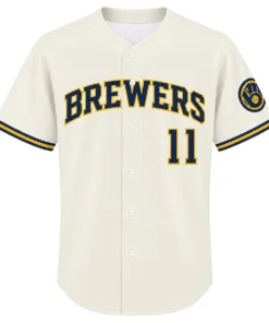 Jackson Chourio Brewers Cream Jersey 2026 Bold Fan Gear