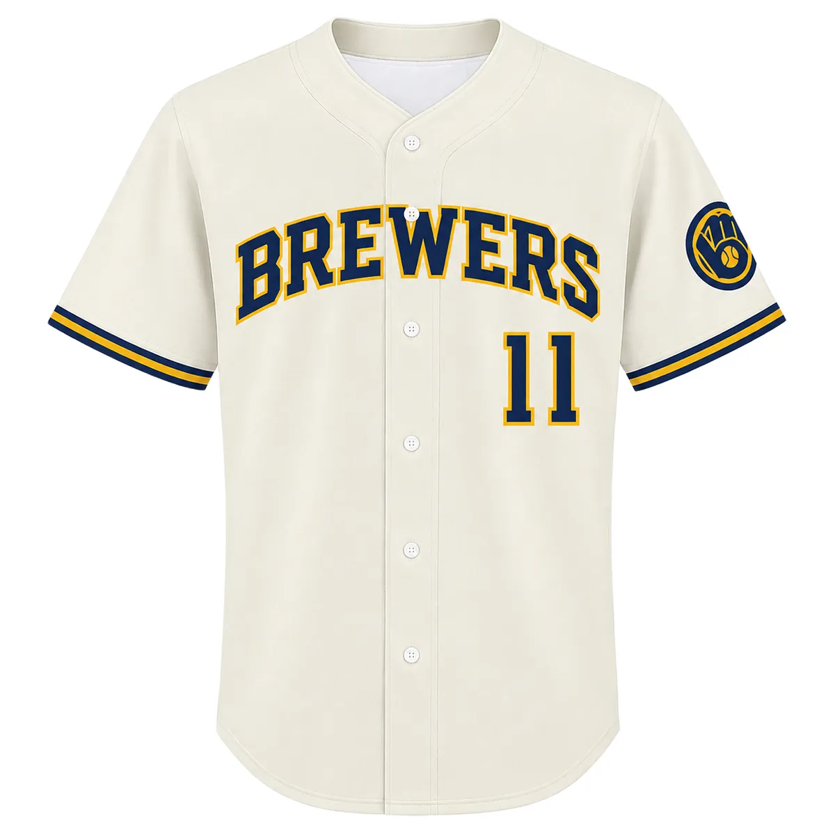 Jackson Chourio Brewers Cream Jersey 2026 Bold Fan Gear