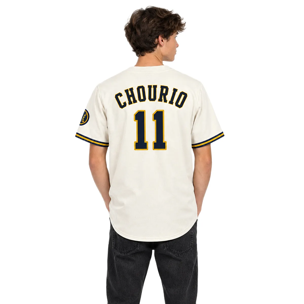 Jackson Chourio Brewers Cream Jersey 2026 Bold Fan Gear