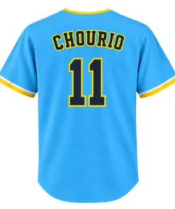 Jackson Chourio Brewers Jersey Back View Number 11