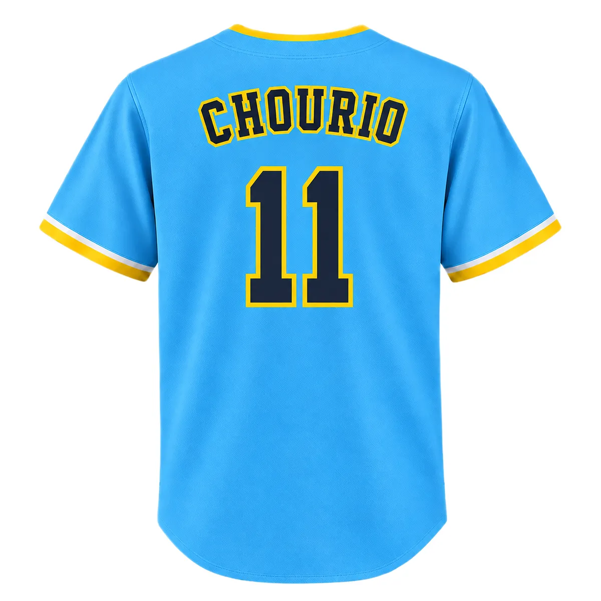 Jackson Chourio Brewers Jersey Back View Number 11