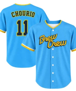 Jackson Chourio Jersey Brew Crew Elite Front and Back Views