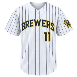 Jackson Chourio Brewers White Jersey 2026 Signature Epic Gear