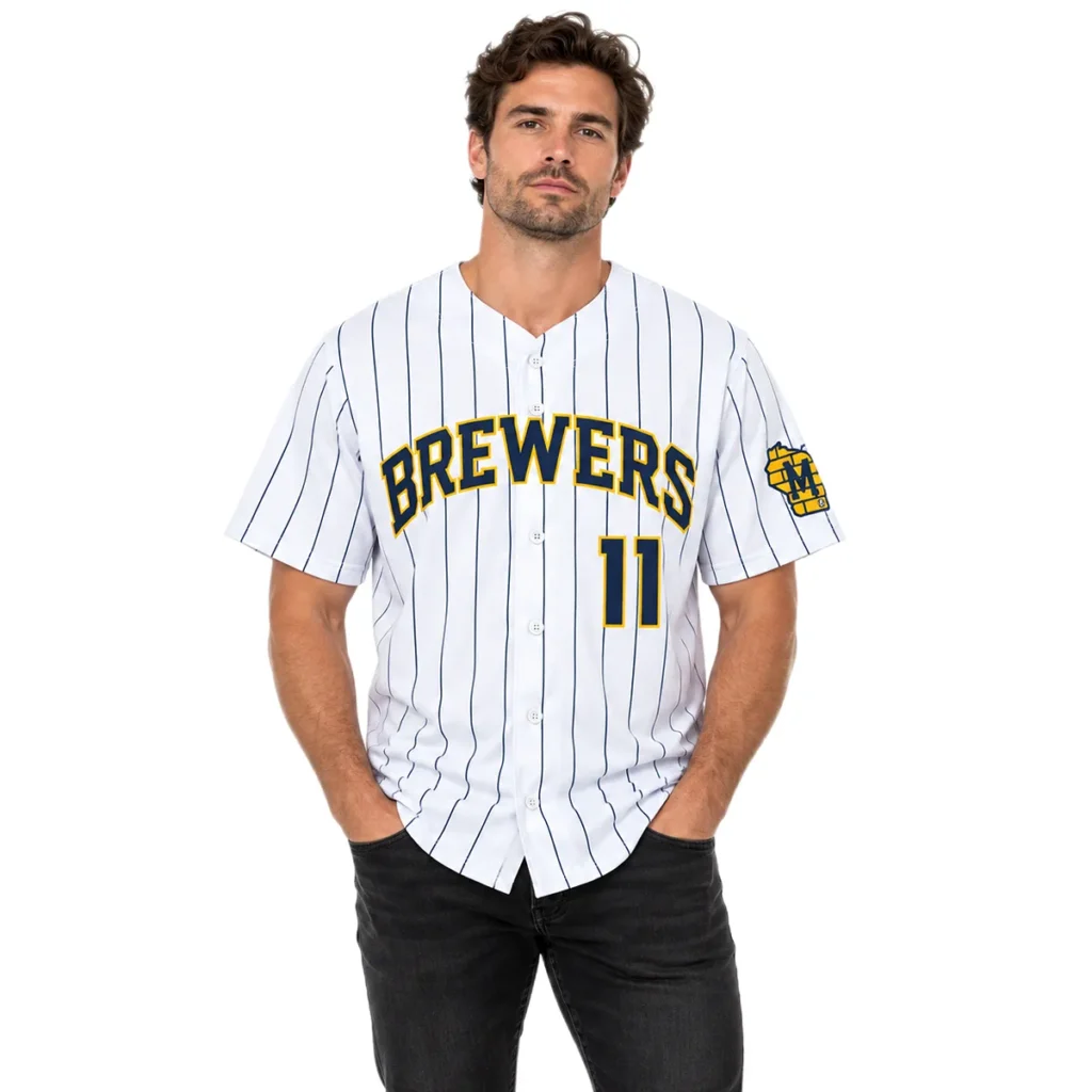 Jackson Chourio Brewers White Jersey 2026 Signature Epic Fan Gear