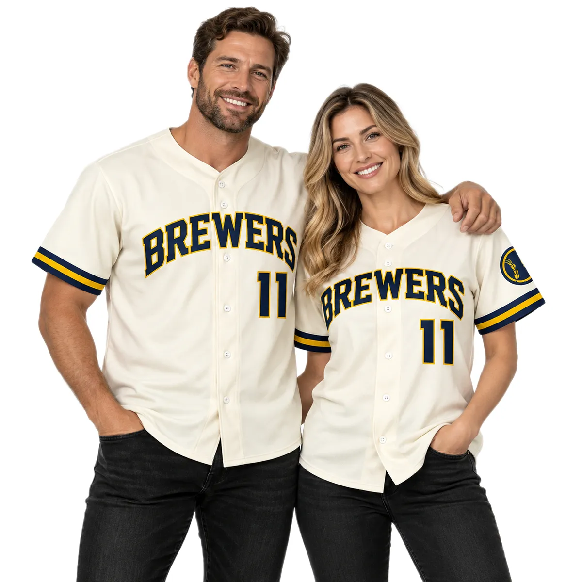 Jackson Chourio Milwaukee Brewers Cream Jersey Signature Exclusive Men-Women