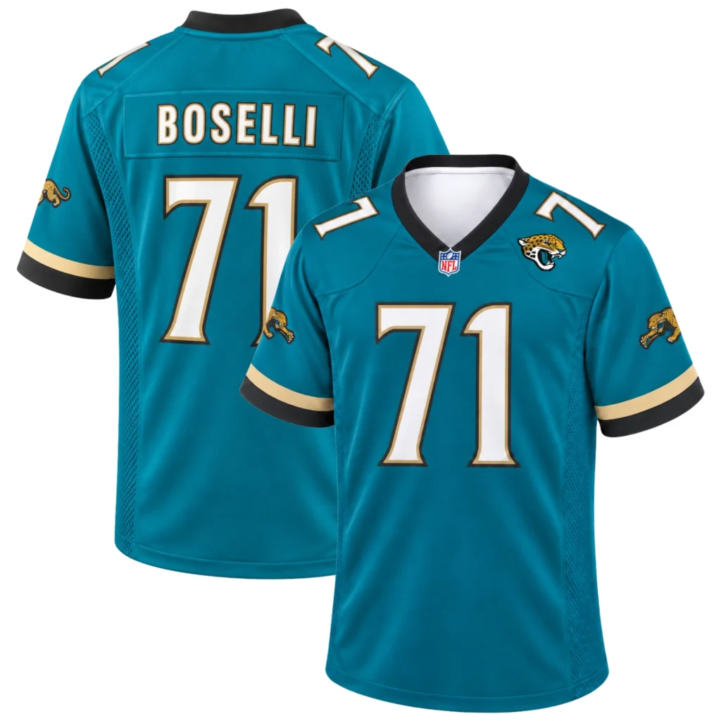 Jacksonville Jaguars Tony Boselli Teal Jersey – Legendary Player Edition