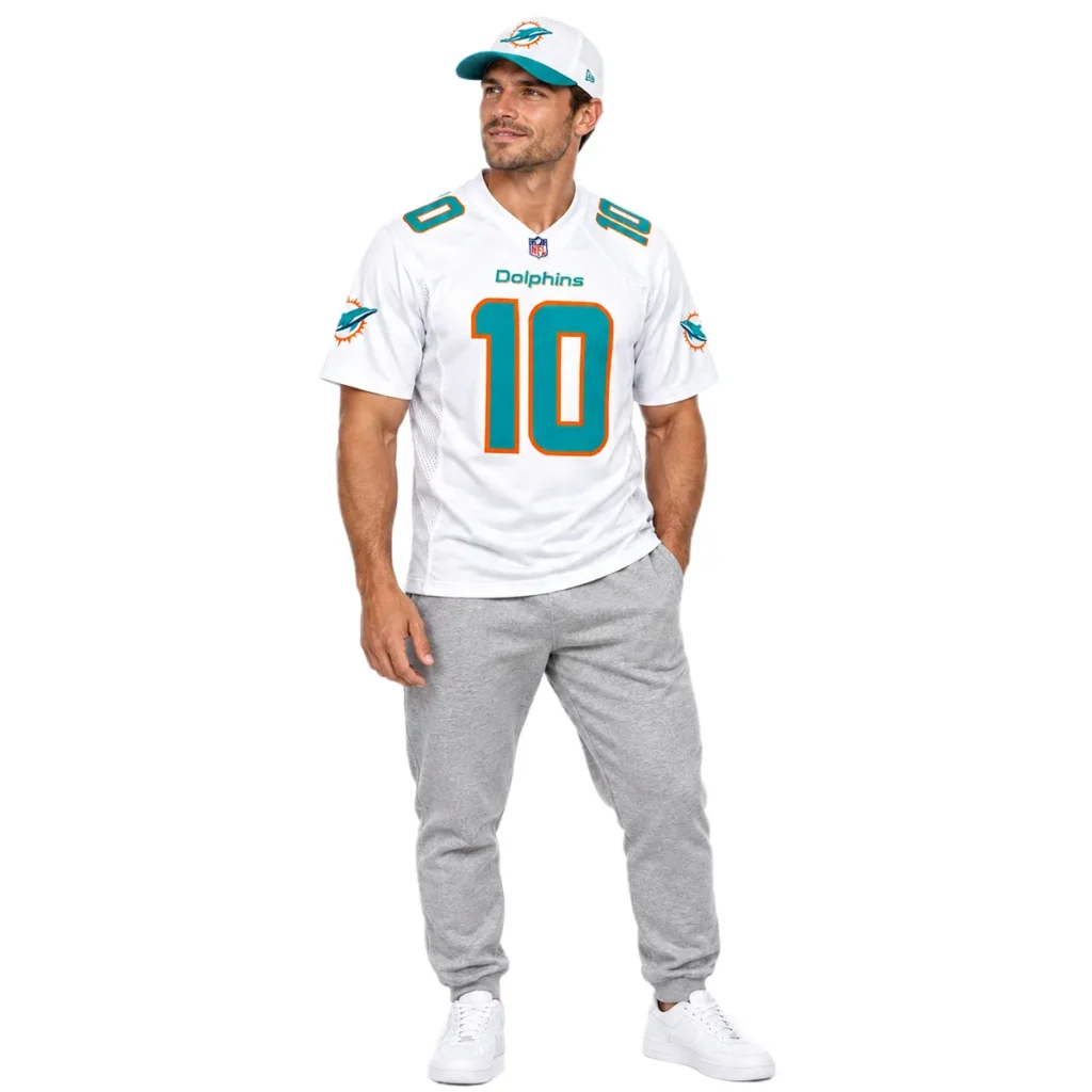 Jacob Rodriguez White Miami Dolphins Jersey – Elite Away Style