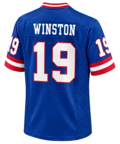 Jameis Winston Giants Blue Jersey 2026 Bold Nam & Number