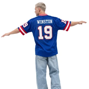 Jameis Winston Giants Blue Jersey 2026 Bold Nam & Number