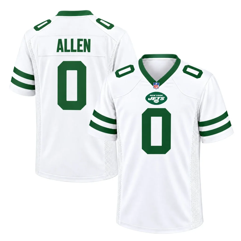 Jets Braelon Allen White Jersey 2026 Outstanding Style