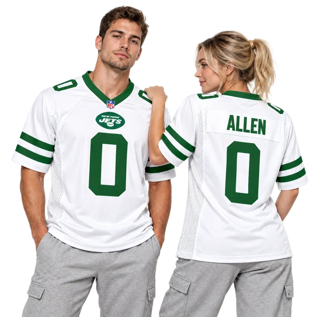 Jets Braelon Allen White Jersey 2026 Outstanding Style