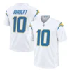 Los Angeles Chargers White Jersey front and back featuring Justin Herbert number 10
