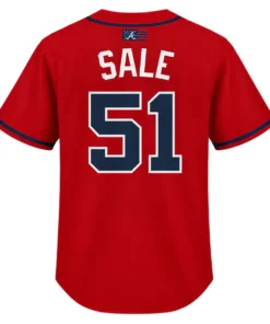Kid's Chris Sale Braves Jersey Vibrant MLB Baseball