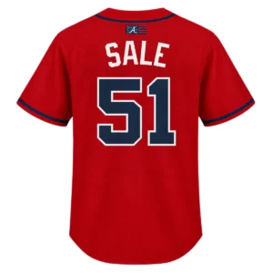 Kid's Chris Sale Braves Jersey Vibrant MLB Baseball