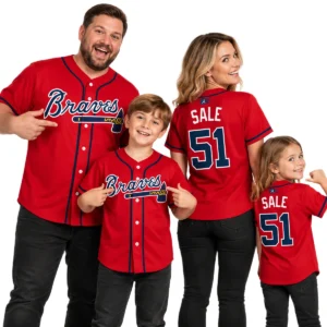 Kid's Chris Sale Braves Jersey Vibrant MLB Baseball