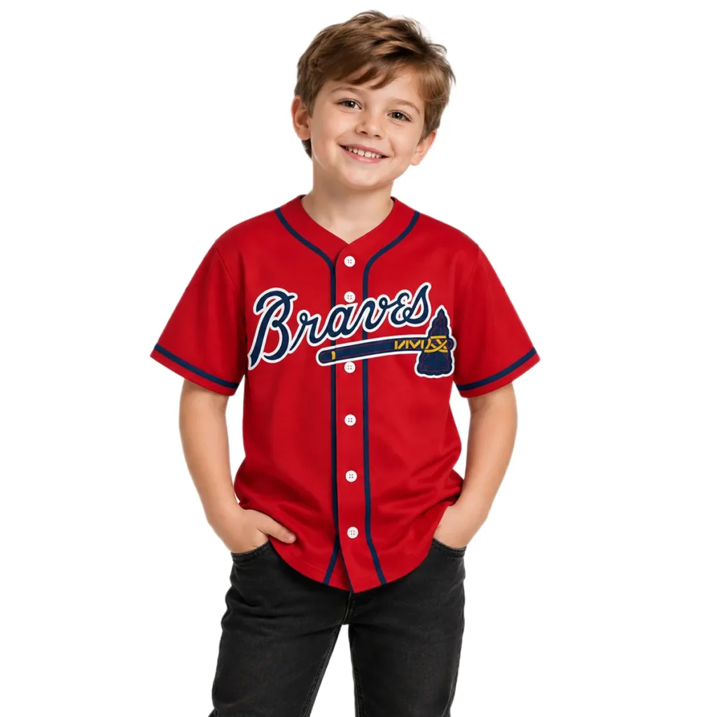 Kid's Chris Sale Braves Jersey Vibrant MLB Baseball