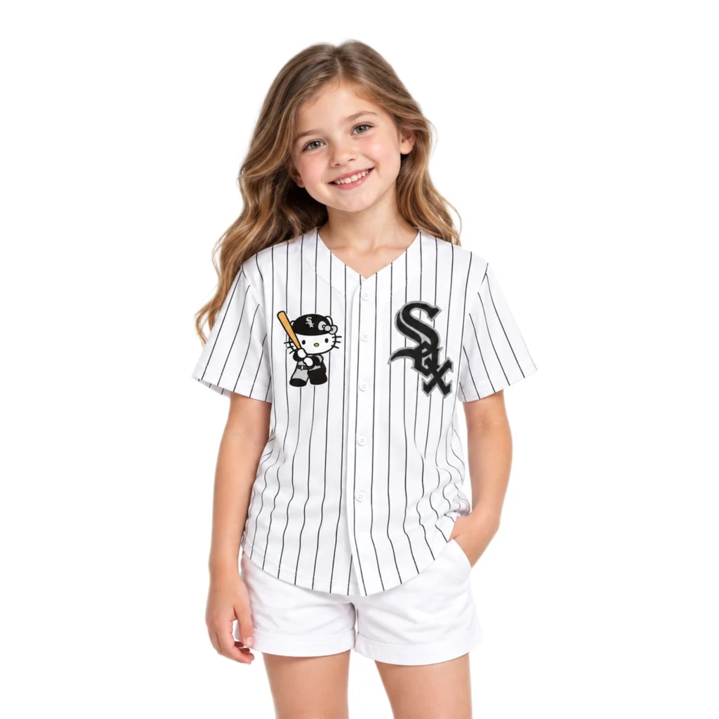 Kids Hello Kitty White Sox Jersey Charming Pinstripe Custom
