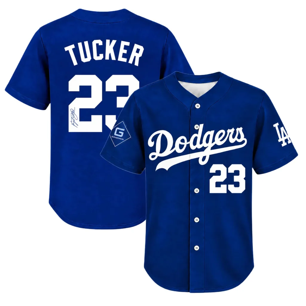 Kid's Kyle Tucker Dodgers Blue Jersey 2026 Signature Print Bold