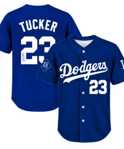 Kid's Kyle Tucker Dodgers Blue Jersey 2026 Signature Print Bold